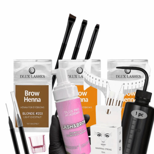DLUX LASHES Brow Henna kezdőcsomag – professzionális szemöldökstylistoknak